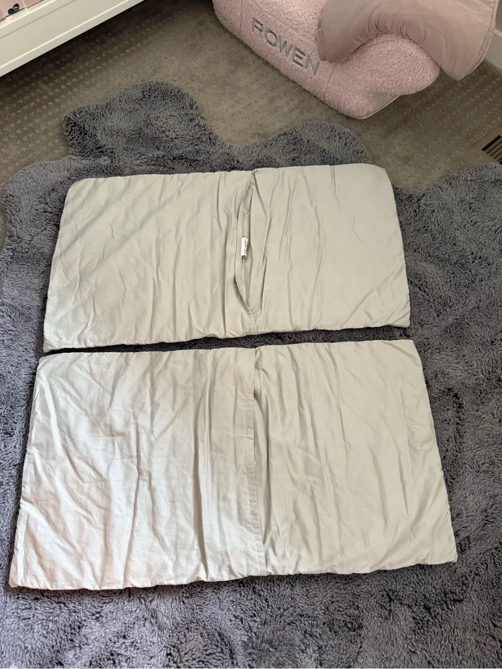 Vera Wang Light Gray Quilted Pillow Shams - Set of 2 King